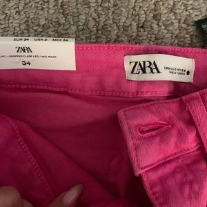 Zara Pink Sailor Jeans, Brand new without tags, size 0